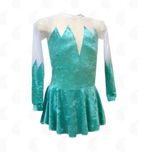 Costume Pattinaggio Artistico Donna - Nero E Rosso - Maniche Lunghe - Personalizzabile - Tessuto Ammoniaca - Foto 7